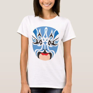 Chinees Opera-masker van het Mascarata™-Collecti T-shirt