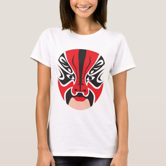 Chinees Opera-masker van het Mascarata™-Collectie T-shirt (Voorkant)