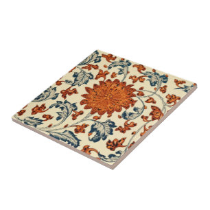Chinees ~ Oranje ~ Blue ~ White ~ * ~ Tegeltje