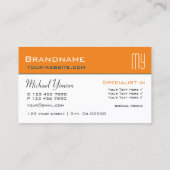 Chinees Oranje en Wit met de Beroeps van Initialen Visitekaartje (Achterkant)