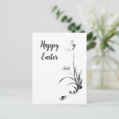 Chinees orchidee - bw briefkaart (Staand voorkant)