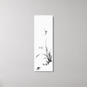 Chinees orchidee - bw canvas afdruk (Voorkant)