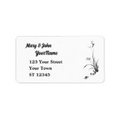 Chinees orchidee - bw etiket (Voorkant)