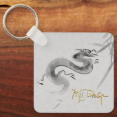 Chinees Origineel Drakenjaar Monogram SqK Sleutelhanger (Voorkant)