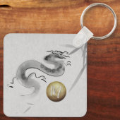 Chinees Origineel Drakenjaar Monogram SqK Sleutelhanger (Achterkant)