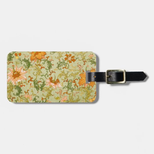  Chinees Ornament Jones Flowers Bagagelabel (Voorkant horizontaal)