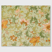  Chinees Ornament Jones Flowers Cadeaupapier (Vlak)