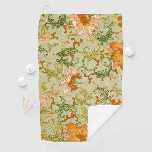  Chinees Ornament Jones Flowers Golfhanddoek (Insitu)