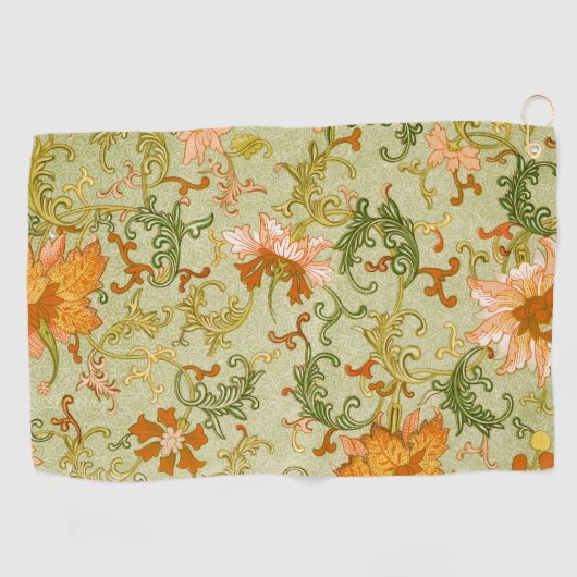  Chinees Ornament Jones Flowers Golfhanddoek (Horizontaal)