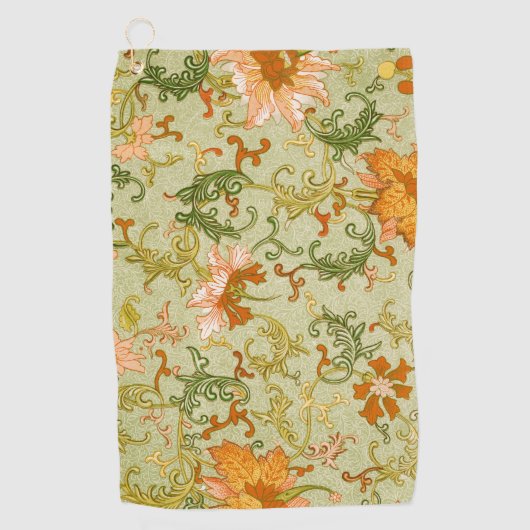  Chinees Ornament Jones Flowers Golfhanddoek (Voorkant)