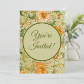 Chinees Ornament Jones Flowers Kaart (Staand voorkant)