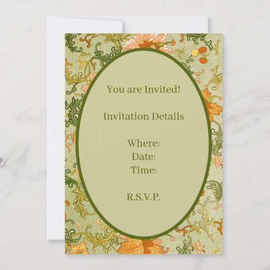  Chinees Ornament Jones Flowers Kaart (Achterkant)