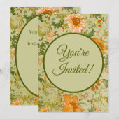 Chinees Ornament Jones Flowers Kaart (Voorkant / Achterkant)