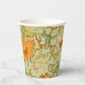  Chinees Ornament Jones Flowers Papieren Bekers (Voorkant)