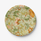 Chinees Ornament Jones Flowers Papieren Bordje (Voorkant)