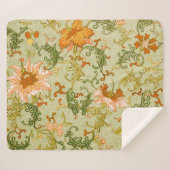  Chinees Ornament Jones Flowers Sherpa Deken (Voorkant (horizontaal))
