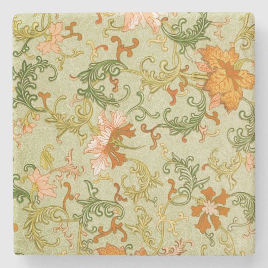 Chinees Ornament Jones Flowers Stenen Onderzetter (Voorkant)