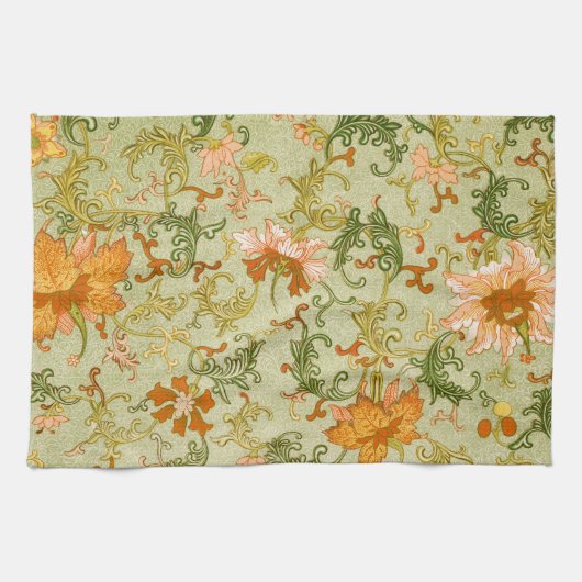  Chinees Ornament Jones Flowers Theedoek (Horizontaal)