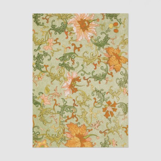  Chinees Ornament Jones Flowers Tissuepapier (Voorkant)