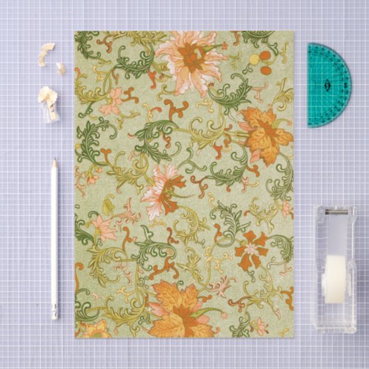  Chinees Ornament Jones Flowers Tissuepapier (Craft)