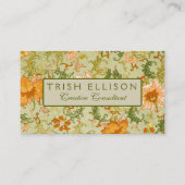  Chinees Ornament Jones Flowers Visitekaartje (Voorkant)