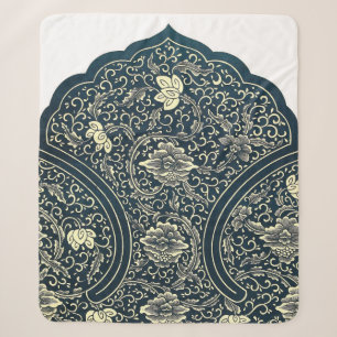 Chinees Ornament Pattern Sherpa Blanket Deken