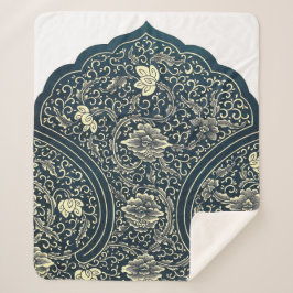 Chinees Ornament Pattern Sherpa Blanket Sherpa Deken