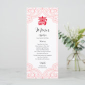 Chinees "Ouderdagmenu met lange levensduur" (WHITE Menu (Staand voorkant)