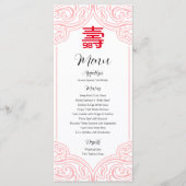 Chinees "Ouderdagmenu met lange levensduur" (WHITE Menu (Voorkant)