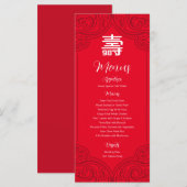 Chinees "Ouderdagmenu" (RED) Menu (Voorkant / Achterkant)