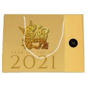 Chinees Ox Jaar 2021 Elegant Monogram LGB Groot Cadeauzakje (Voorkant)
