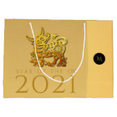 Chinees Ox Jaar 2021 Elegant Monogram LGB Groot Cadeauzakje (Achterkant)