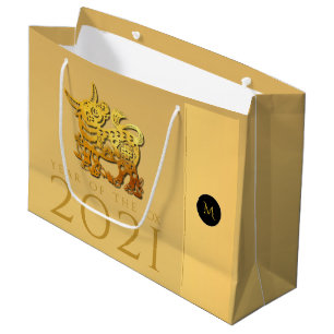 Chinees Ox Jaar 2021 Elegant Monogram LGB Groot Cadeauzakje