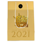 Chinees Ox jaar 2021 Elegant Monogram MGB Medium Cadeauzakje (Achterkant)
