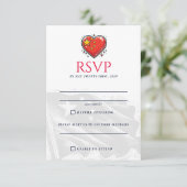 chinees paar RSVP kaartje (Staand voorkant)