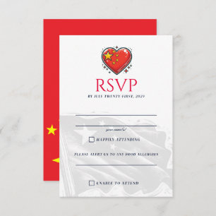 chinees paar RSVP kaartje