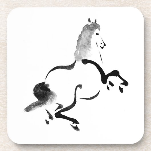  Chinees paard Bier Onderzetter (Voorkant)