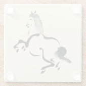 Chinees paard Glazen Onderzetter (Achterkant)