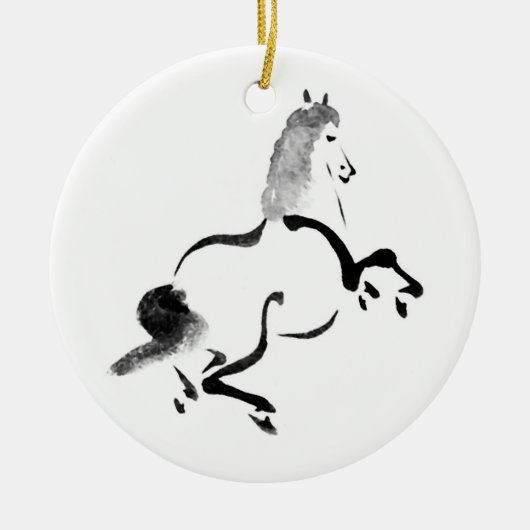  Chinees paard Keramisch Ornament (Voorkant)