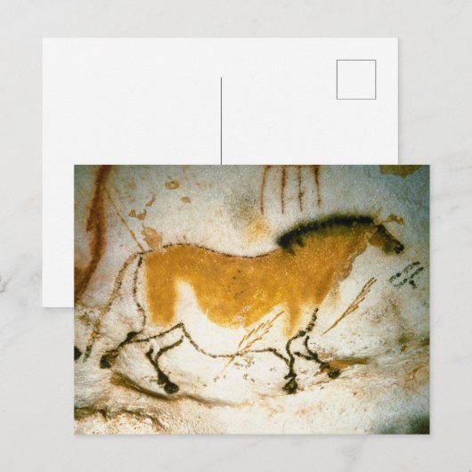 Chinees paard, Lascaux Prehistorische grotschilder Briefkaart (Voorkant / Achterkant)