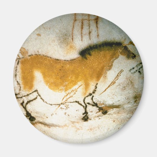 Chinees paard, Lascaux Prehistorische grotschilder Magneet (Voorkant)
