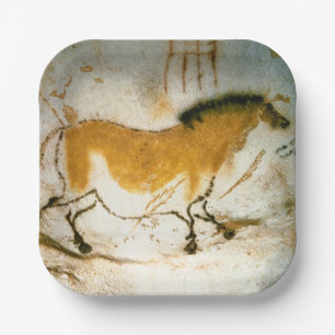 Chinees paard, Lascaux Prehistorische grotschilder Papieren Bordje