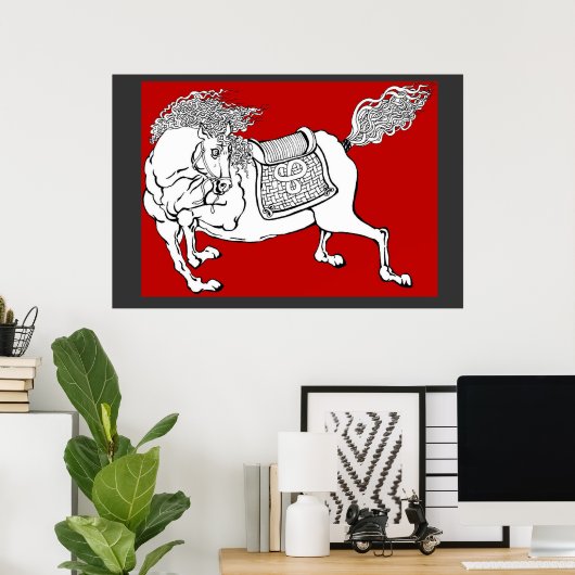 Chinees paard poster (Thuiskantoor)