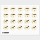 Chinees paard ronde sticker (Vel)