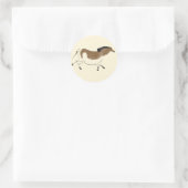 Chinees paard ronde sticker (Tas)