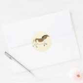Chinees paard ronde sticker (Envelop)