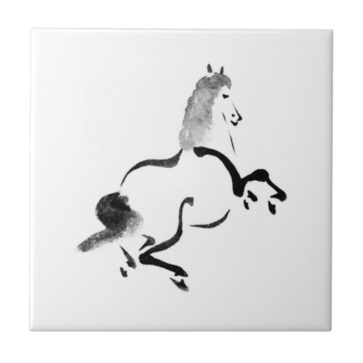  Chinees paard Tegeltje (Voorkant)