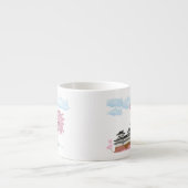 Chinees paleis met sakura bomen – Elegante Orienta Espresso Kop (Voorkant)