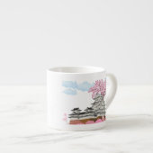 Chinees paleis met sakura bomen – Elegante Orienta Espresso Kop (Voorkant rechts)