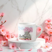 Chinees paleis met sakura bomen – Elegante Orienta Espresso Kop